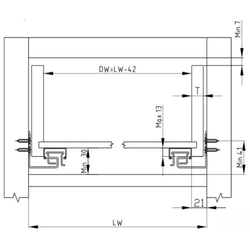 Ray âm giảm chấn nhấn mở EPC Evo 500mm Hafele 433.32.155 3 kich thuoc ray am giam chan nhan mo epc evo 500mm hafele 433.32.155
