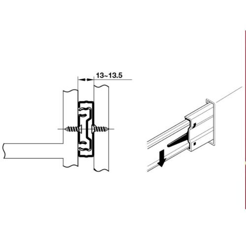 Ray bi giảm chấn 250mm Hafele 494.02.060 2 kich thuoc ray bi giam chan 250mm hafele 494.02.060
