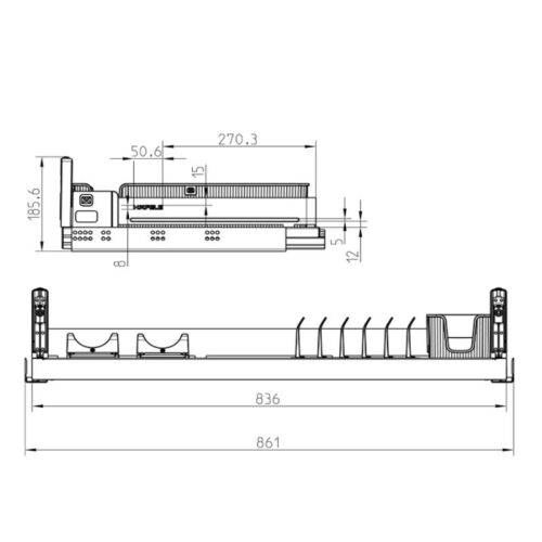 Rổ đựng bát đĩa Hafele 545.14.305 5 Size rổ đựng bát đĩa Hafele 545.14.305