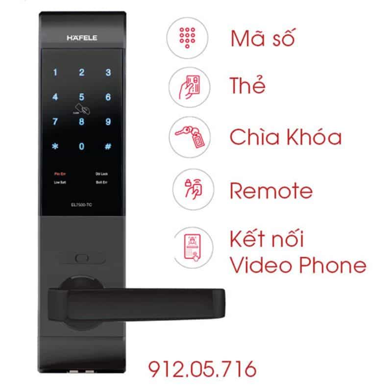Chức năng Khóa điện tử Hafele EL7500-TC 912.05.716 Chức năng Khóa điện tử Hafele EL7500-TC 912.05.716