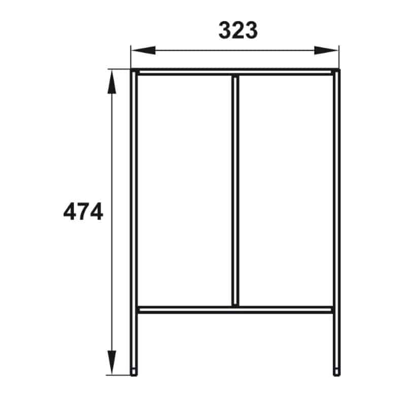 Kích thước bộ khay chia ngăn kéo Hafele 552.52.303 Kích thước bộ khay chia ngăn kéo Hafele 552.52.303