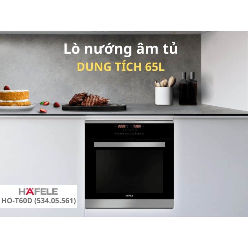 Lò nướng âm tủ Hafele HO-T60D 534.05.561 có thiết kế hiện đại Lò nướng âm tủ Hafele HO-T60D 534.05.561 có thiết kế hiện đại