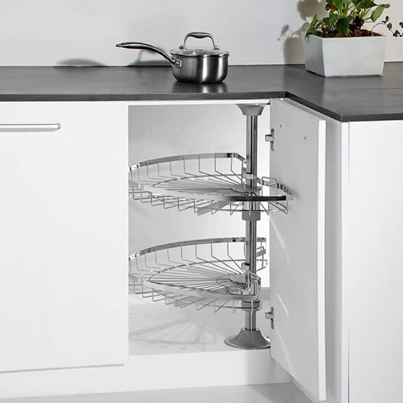 Ảnh bộ rổ góc xoay 180 độ MEZZO Cucina 548.37.200 mạ chrome Ảnh bộ rổ góc xoay 180 độ MEZZO Cucina 548.37.200 mạ chrome