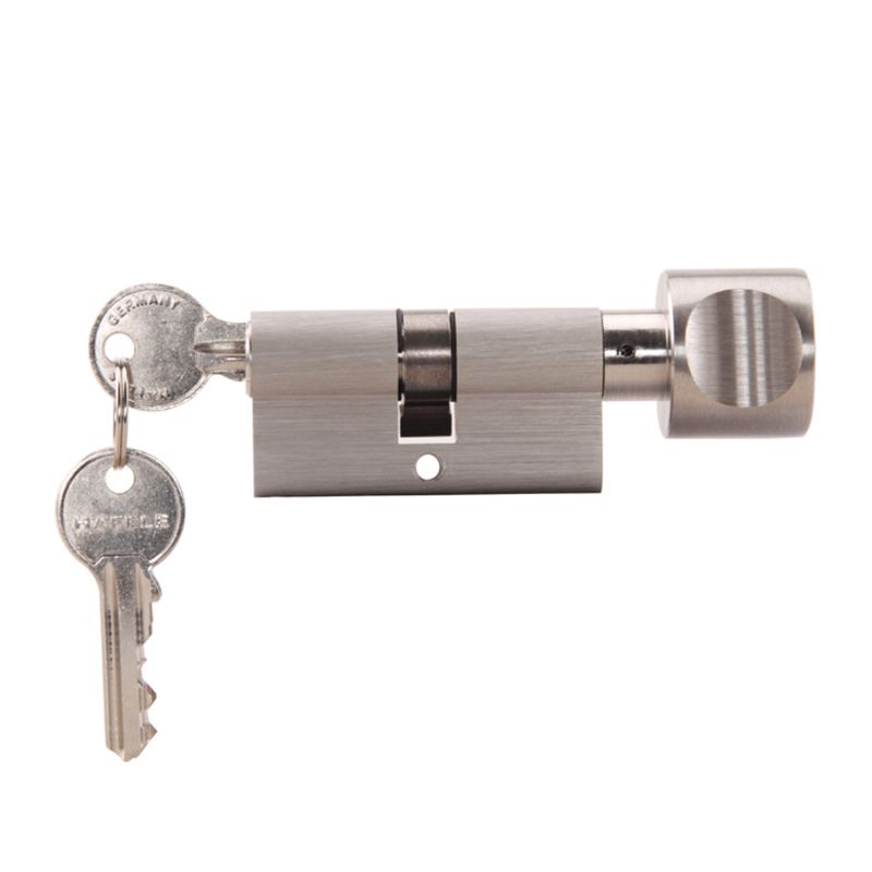 Ảnh thực tế ruột khóa 1 đầu chìa 1 đầu vặn Hafele 916.96.542, 100mm Đồng thau Ảnh thực tế ruột khóa 1 đầu chìa 1 đầu vặn Hafele 916.96.542, 100mm Đồng thau