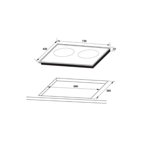 Bếp từ đôi Hafele HC-I3732A 536.61.736 5 Thiết kế của Bếp từ Hafele HC-I3732A