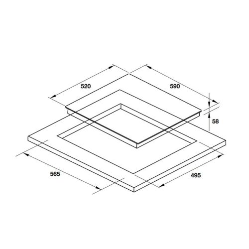 Kích thước bếp từ Hafele 536.61.791