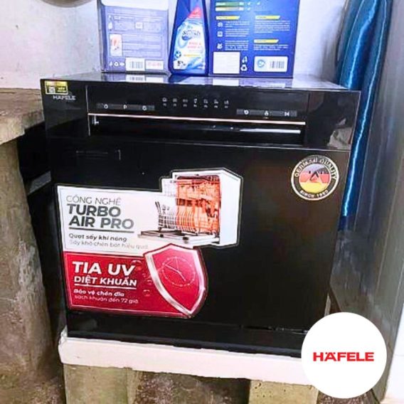 Hình ảnh thực tế máy rửa chén bát HDW-T5551B Hafele 538.21.340 Hình ảnh thực tế máy rửa chén bát HDW-T5551B Hafele 538.21.340