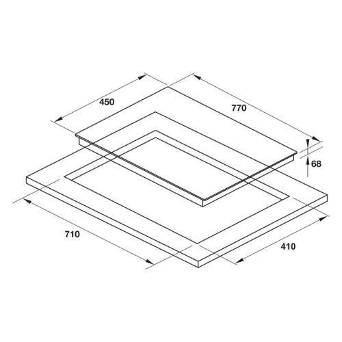 Bếp từ 2 vùng nấu Hafele HC-I772D 536.61.645 5 Kích thước bếp từ Hafele 536.61.645