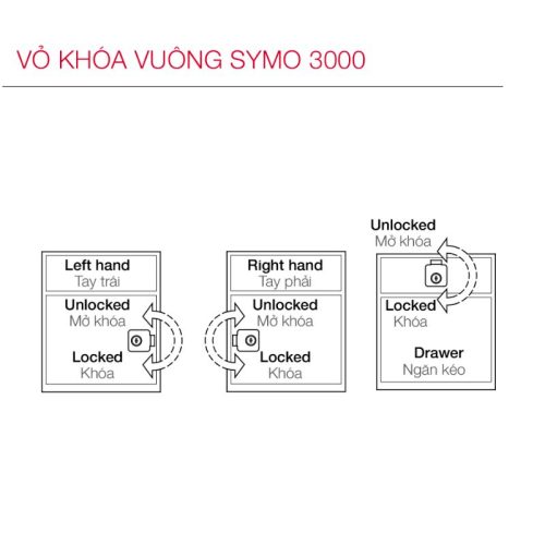 Vỏ khóa vuông chốt chết 26mm Hafele 232.26.651 4 Lắp đặt vỏ khóa vuông chốt chết 26mm Hafele 232.26.651