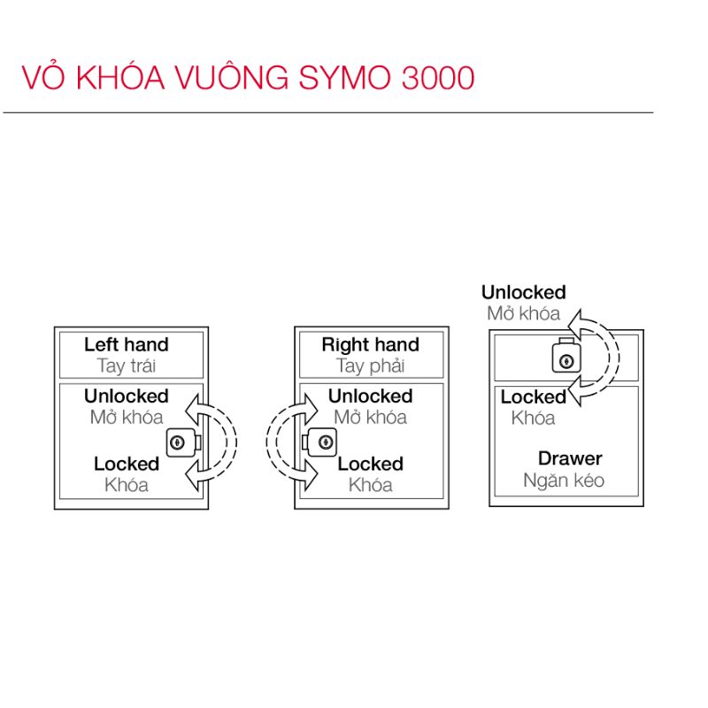 Lắp đặt vỏ khóa vuông chốt chết 26mm Hafele 232.26.651 Lắp đặt vỏ khóa vuông chốt chết 26mm Hafele 232.26.651