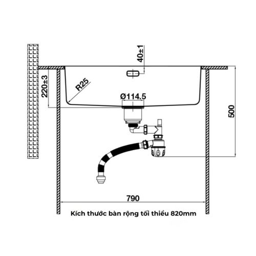 Chậu rửa chén bát Inox Hafele HS24-SSN1S-760 567.24.407 6 Kich thuoc khoet da Chau rua chen bat Inox Hafele HS24 SSN1S 760 567 24 407
