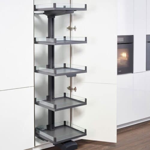 Ảnh kệ đựng thực phẩm 5 tầng Kesseböhmer Tandem Solo Hafele 549.77.794