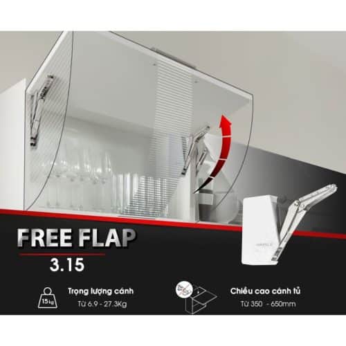 Bộ tay nâng FREE FLAP 3.15 Hafele 493.05.863 nắp xám 4 Ảnh thực tế bộ tay nâng FREE FLAP 3.15 Hafele 493.05.863 nắp xám