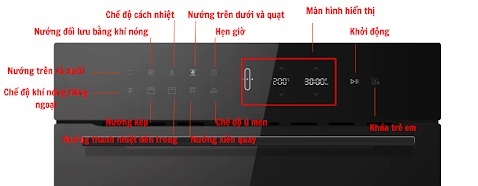 Lò nướng Hafele HO-6T70A 538.01.441 6 Bảng điều khiển Lò nướng Hafele HO-6T70A