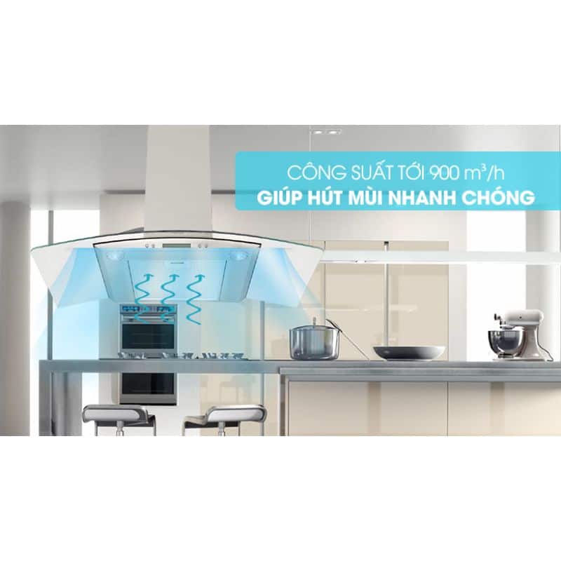 Công suất Máy hút khử mùi kính cong Hafele HH WG90B 539.81.185 Công suất Máy hút khử mùi kính cong Hafele HH WG90B 539.81.185