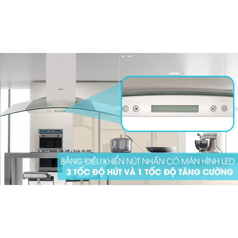 Bảng điều khiển Máy hút khử mùi kính cong Hafele HH WG90B 539.81.185 Bảng điều khiển Máy hút khử mùi kính cong Hafele HH WG90B 539.81.185