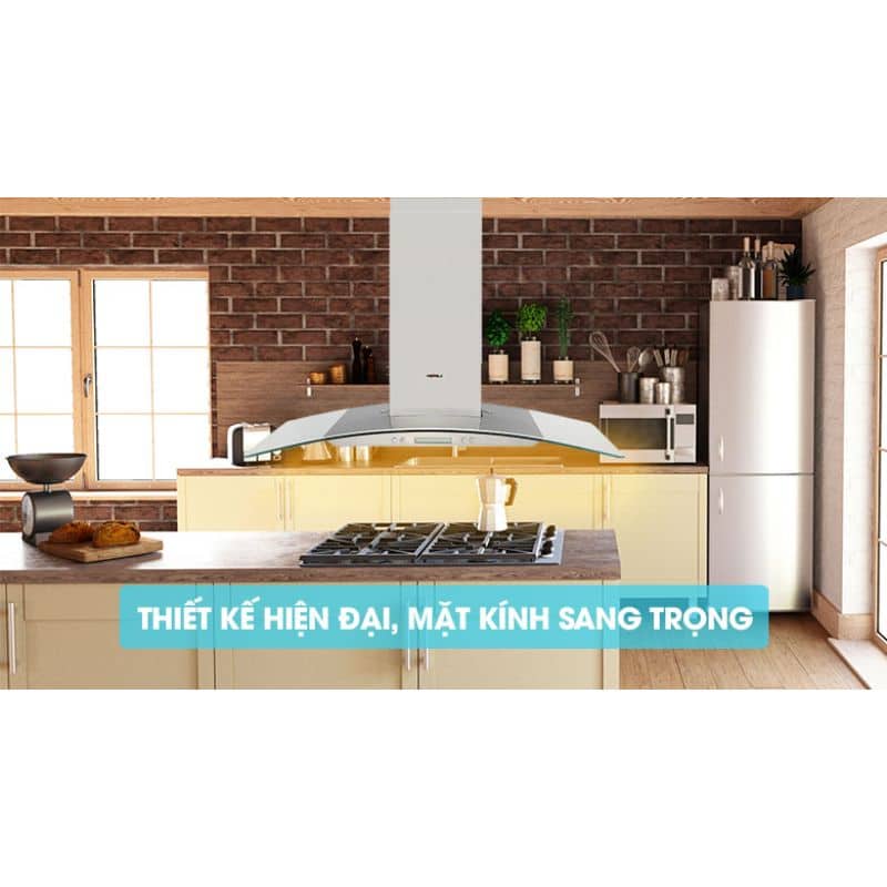 Thiết kế Máy hút khử mùi kính cong Hafele HH WG90B 539.81.185 Thiết kế Máy hút khử mùi kính cong Hafele HH WG90B 539.81.185