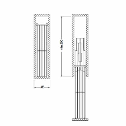 Bộ rổ kéo Hafele 549.34.021 cho tủ hẹp 200mm 3 Kích thước bộ rổ kéo Hafele 549.34.021 cho tủ hẹp 200mm