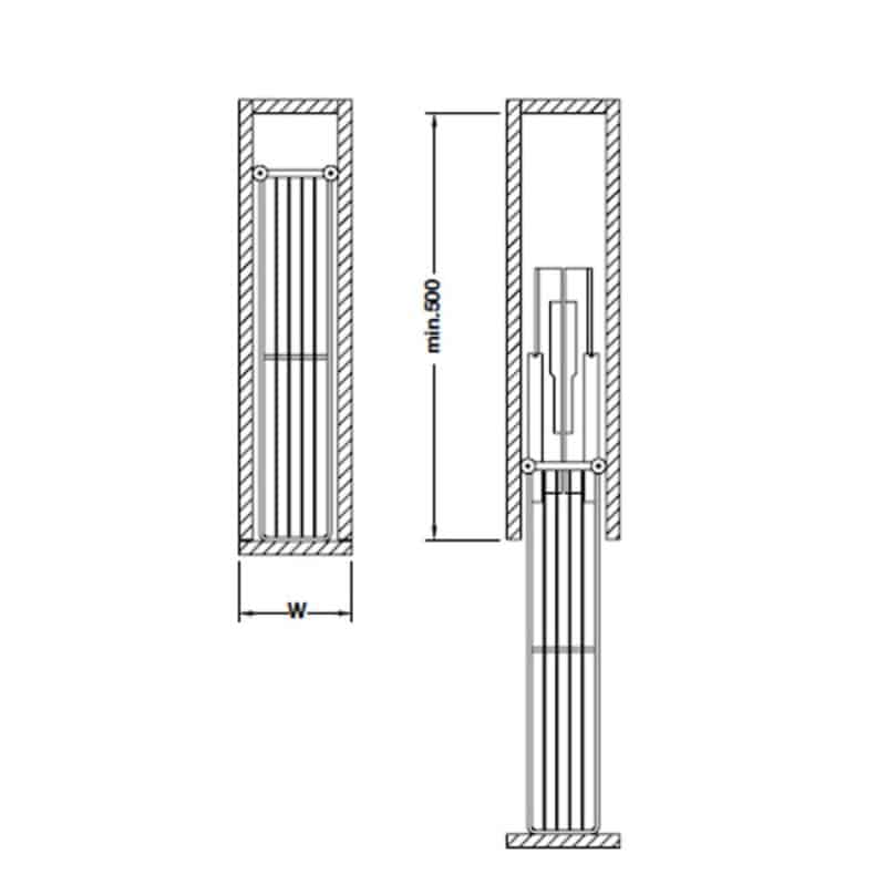 Kích thước bộ rổ kéo Hafele 549.34.021 cho tủ hẹp 200mm Kích thước bộ rổ kéo Hafele 549.34.021 cho tủ hẹp 200mm