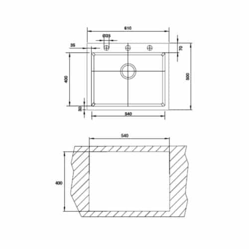 Chậu rửa chén bát Hafele HS G6150 565.84.371 3 Chậu rửa chén bát Hafele HS G6150 565.84.371