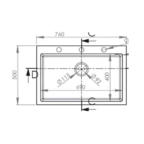 Chậu rửa chén bát Hafele HS G7650 565.84.381 5 Chậu rửa chén bát Hafele HS G7650 565.84.381
