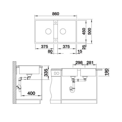 kích thước lắp đặt chậu rửa chén bát Hafele 567.68.940