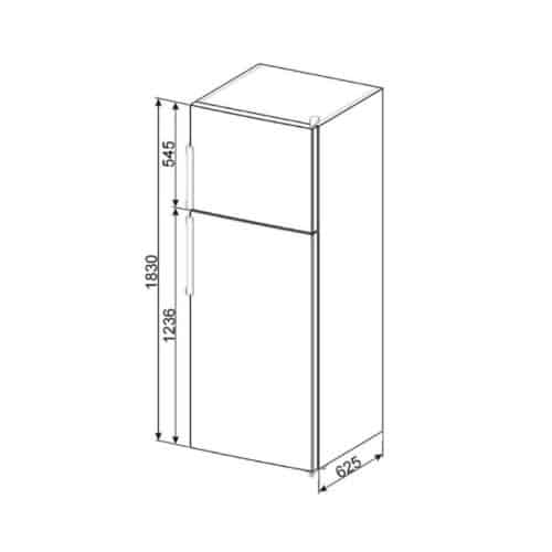Kích thước Tủ Lạnh Hafele Smeg FD70FN1HX 535.14.593