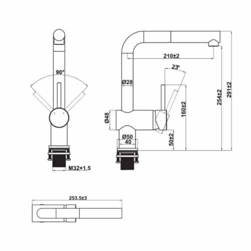Vòi rửa bát Hafele HT21-CH1P254 577.55.200