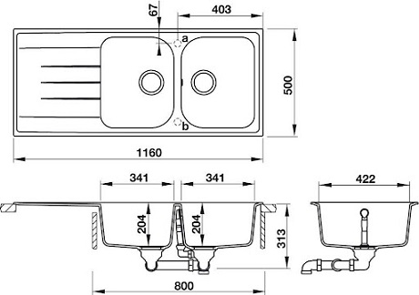 Hướng dẫn lắp đặt chậu đá Hafele GRANSTONE HS18-GED2R80