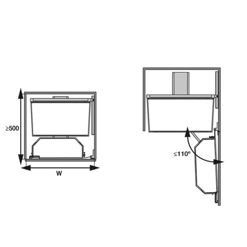 Lắp đặt bộ kệ đựng thực phẩm 6 tầng 600/1700mm TANDEM Hafele 545.94.652 Lắp đặt bộ kệ đựng thực phẩm 6 tầng 600/1700mm TANDEM Hafele 545.94.652