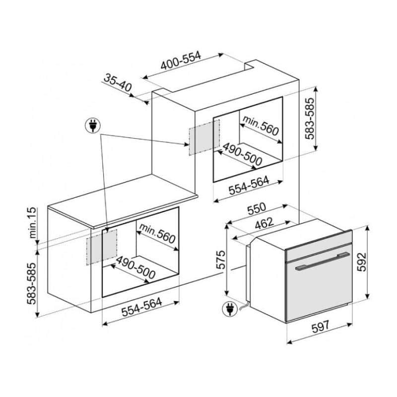 Hướng dẫn lắp đặt lò nướng Hafele SF6101TVN1 536.64.841 Hướng dẫn lắp đặt lò nướng Hafele SF6101TVN1 536.64.841