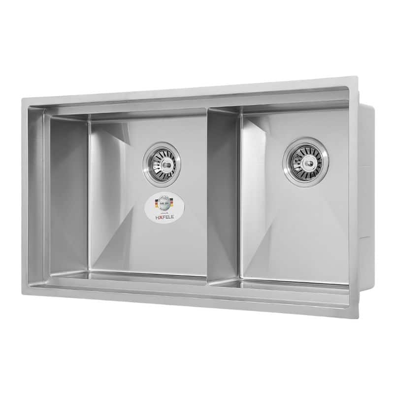 Mặt nghiêng Chậu rửa bát Hafele HS21-SSN2S90 567.94.030 Chậu rửa bát Hafele HS21-SSN2S90 567.94.030