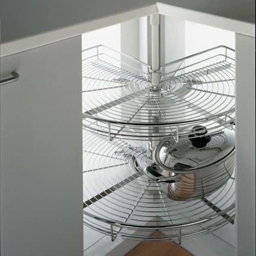 Ảnh thực tế bộ rổ góc xoay 270 độ MEZZO Cucina 548.37.210 mạ chrome