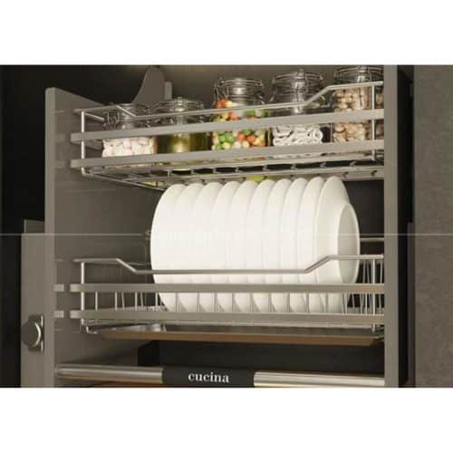 Rổ chén đĩa di động lướt tròn LENTO Cucina 504.76.004 Inox 304 3 Ảnh thực tế rổ chén đĩa di động lướt tròn LENTO Cucina 504.76.004 Inox 304