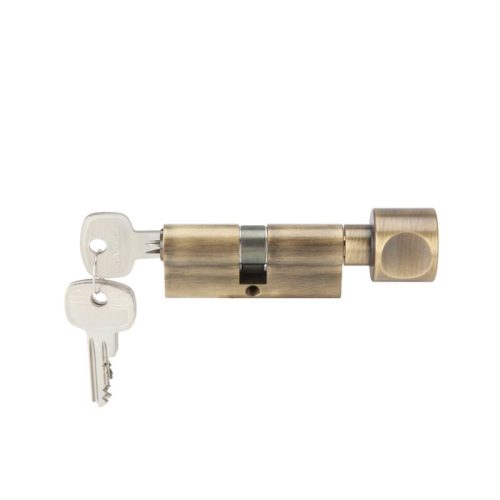 Ảnh thực tế ruột khóa 1 đầu chìa 1 đầu vặn Hafele 916.08.316, 101mm Đồng thau