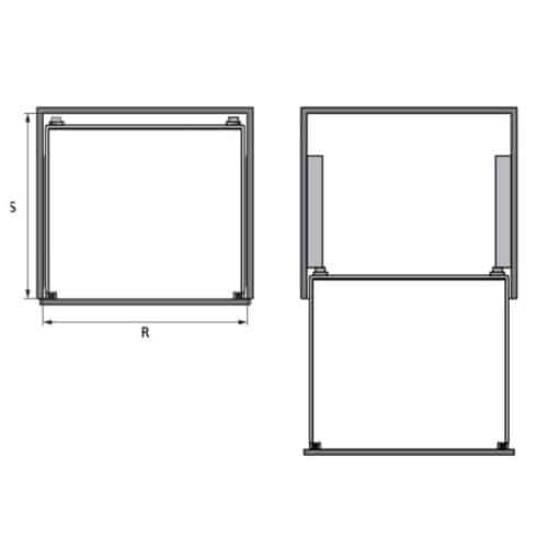 Kích thước bộ rổ chén đĩa CUCINA CAPPELLA 549.08.145 700mm Inox 304