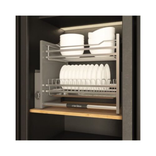 Rổ chén đĩa di động lướt dẹt LENTO Cucina 504.76.014 Inox 304