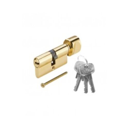 Ruột khóa 1 đầu chìa 1 đầu vặn Hafele 916.01.068, 81mm Đồng thau