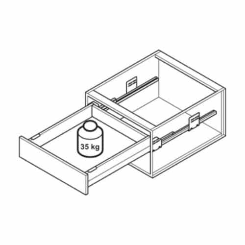 Bộ ngăn kéo Hafele 513.29.315 Matrix Box P35 PTO SC 16/60/1200/500 mm 5 Sức chứa Bộ ngăn kéo Hafele 513.29.315 Matrix Box P35 PTO SC 16/60/1200/500 mm