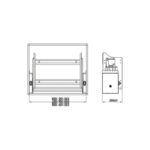 Bộ rổ nâng hạ Hafele Oria 504.76.814 600mm 3 Bộ rổ nâng hạ Hafele Oria 504.76.814 600mm