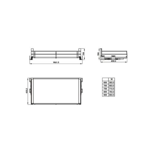 Bộ rổ xoong nồi Hafele Kason 549.08.865 700mm