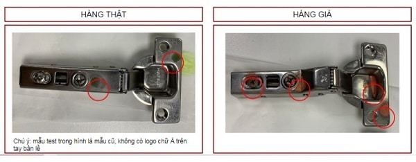 Cách phân biệt bản lề Hafele hàng thật và hàng giả 3 Kiểm tra bằng hóa chất