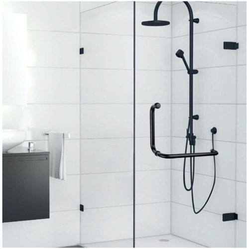 Ảnh thực tế bản lề kính - kính 135º màu đen Hafele 981.77.905