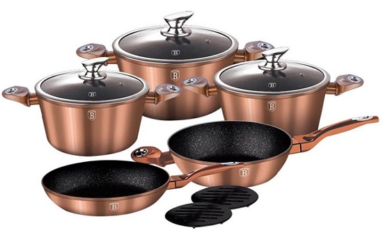 Bộ nồi 10 món Hafele 532.08.002 màu đồng 4 Hình ảnh của bộ nồi 10 món Hafele 532.08.002