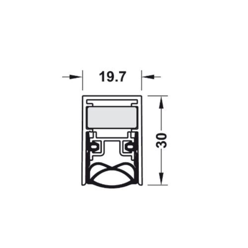 Kích thước thanh chắn bụi tự động 1130 mm Hafele 950.05.915