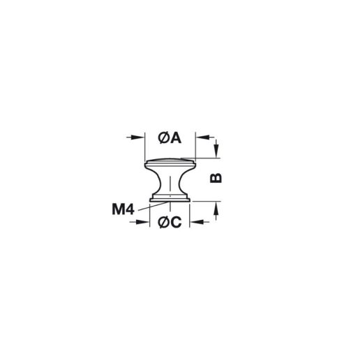 Thiết kế của Quả nắm tủ Ø25mm Hafele 137.32.824