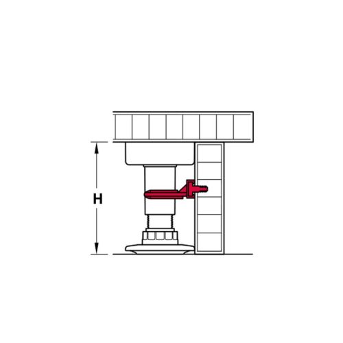 Lắp đặt của kẹp ván cho chân đế gỗ Hafele 637.47.322