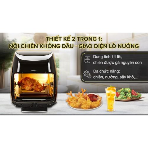 Nồi chiên không dầu 11L Hafele HS-AF1102B 535.43.715 9 Thiết kế nồi chiên không dầu 11L Hafele HS-AF1102B 535.43.715