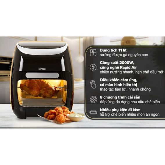 Nồi chiên không dầu 11L Hafele HS-AF1102B 535.43.715 Nồi chiên không dầu 11L Hafele HS-AF1102B 535.43.715
