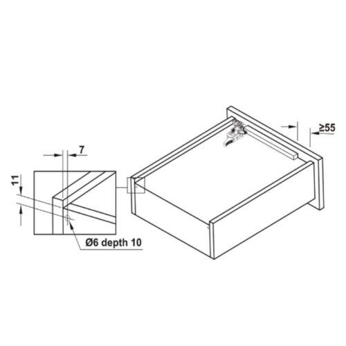 Thông số Ray âm EPC Evo 400mm giảm chấn Hafele 433.32.073